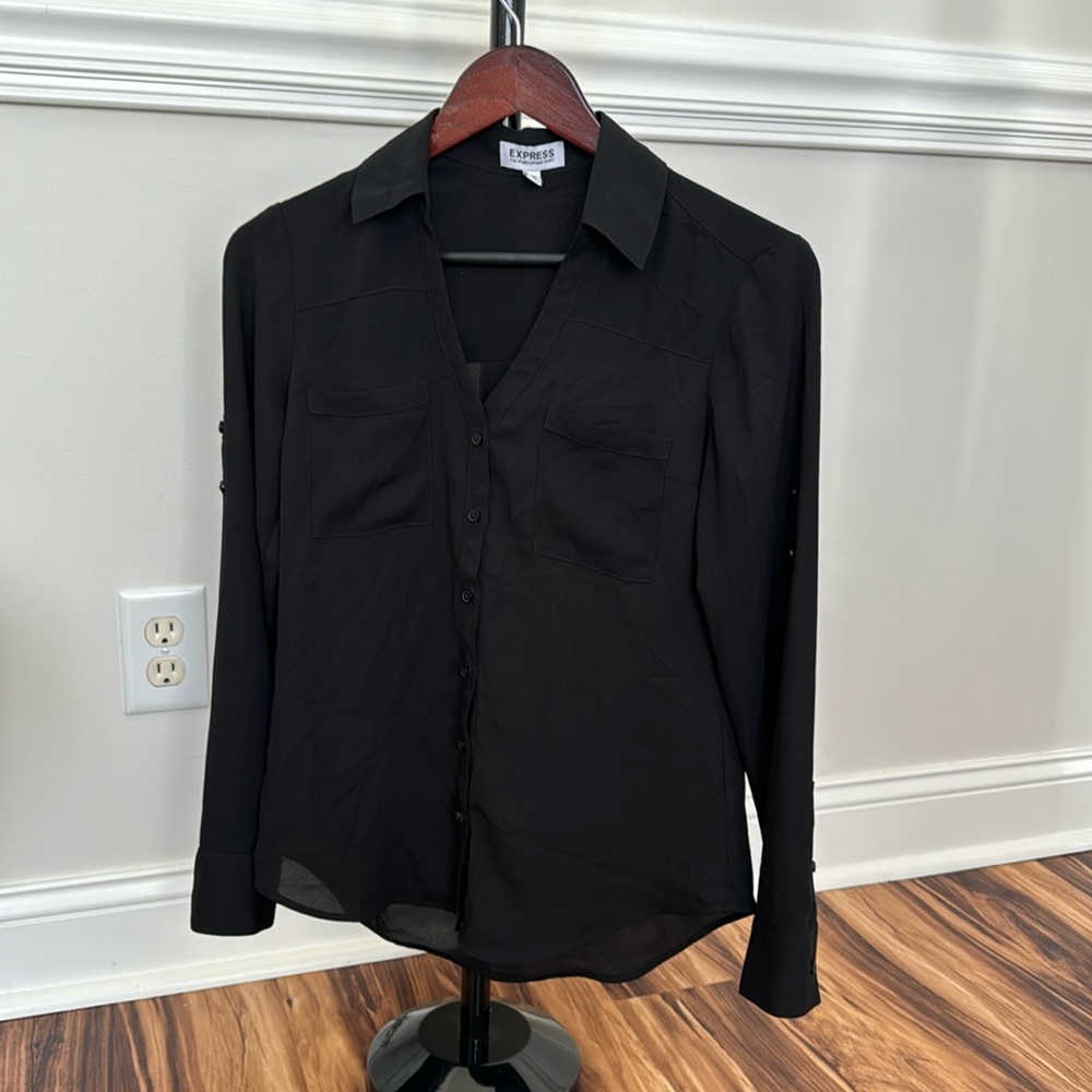 Express sheer portofino shirt size XS